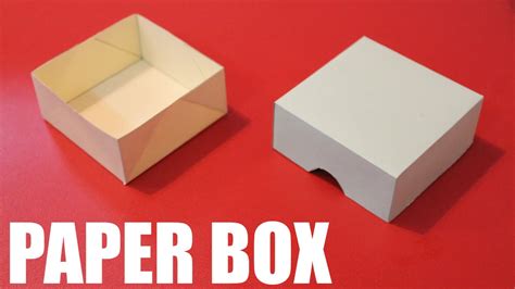 How To Make A Paper Box Easy Diy Paper Box With Lid Youtube