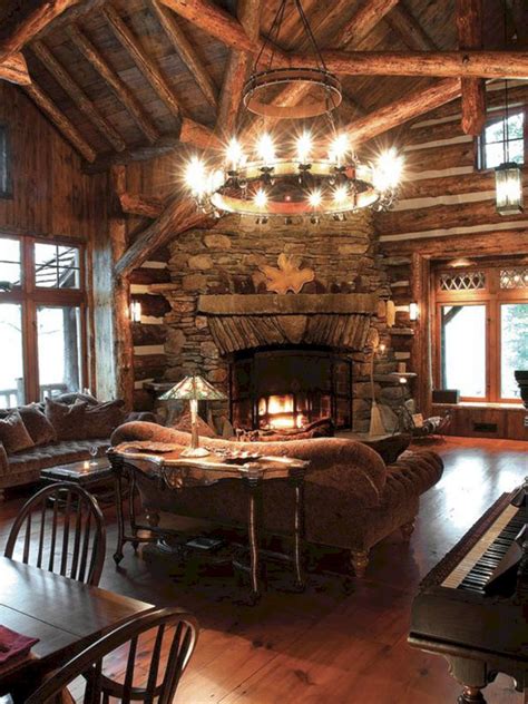 49 Superb Cozy And Rustic Cabin Style Living Rooms Ideas