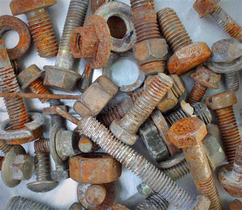 Rusty Bolts Nuts Stock Photo Image Of Background Link 21385836