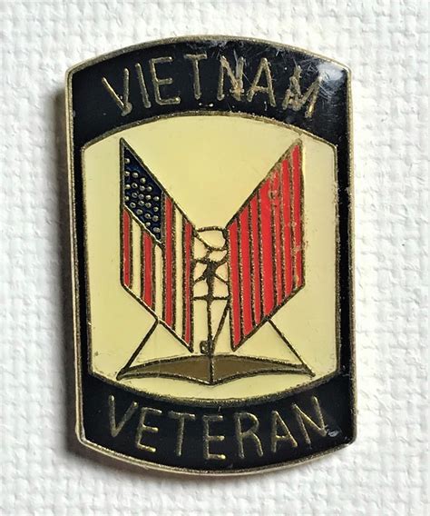 Vietnam War American United States Veteran Military Flag Pin Hat Tie Or