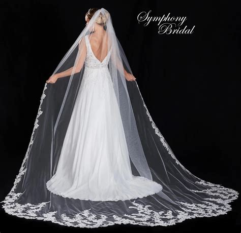 Royal Cathedral Wedding Veil Scallop Lace Symphony Bridal 7472vl