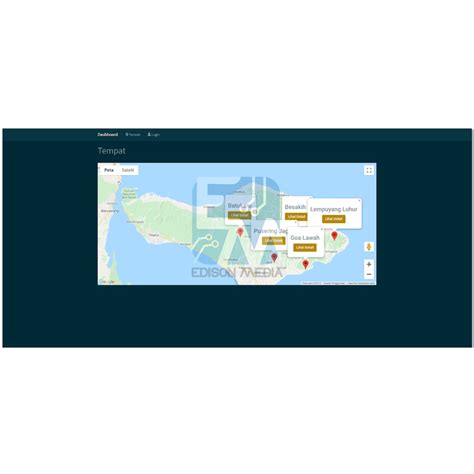 Jual Aplikasi Sistem Informasi Geografis GIS Tempat Wisata PHP