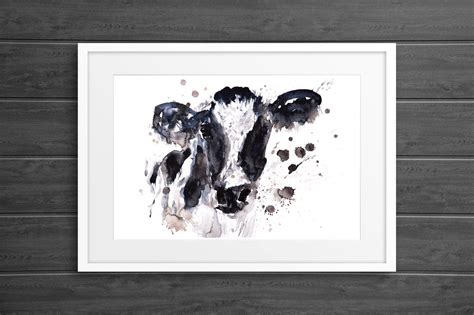 Cow Watercolor Watercolour Painting No2 Hand Signed Limited Edition