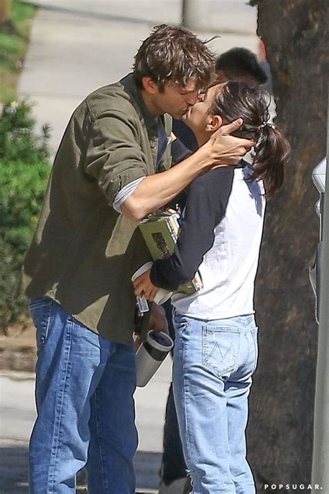 Ashton Kutcher And Mila Kunis Kissing In La October 2018 Popsugar