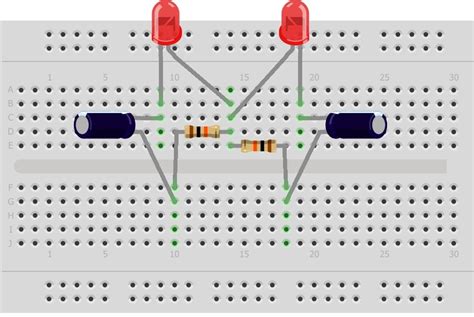 Rangkaian Lampu Flip Flop Dengan Transistor Bc Belajarit