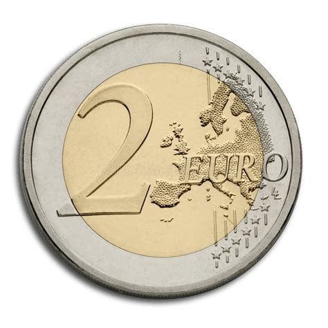 Pièce De Monnaie De Leuro Deux Devise Dunion Européenne Image Stock