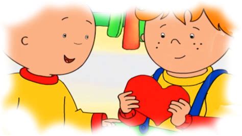 Funny Animated Cartoon Caillou Caillou Gets Ready For Valentines Day