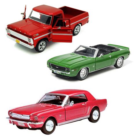 Best Of 1960s Muscle Cars Diecast Set 15 Set Of Three 124 Scale Diecast Model Cars
