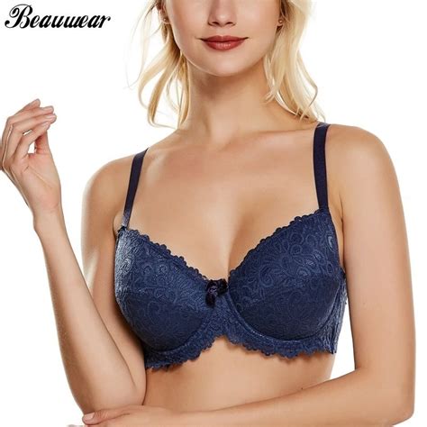 Beauwear Push Up Bra Sexy Lace Bras For Women Comfortable Underwired Bralette Full Coverage