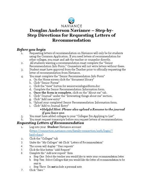 Douglas Anderson Naviance Step By Step Directions For