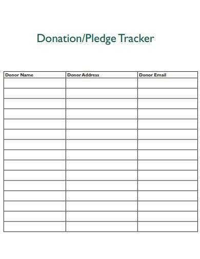 Free Donation Tracker Samples In Pdf