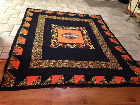 Harley davidson black gray tribal motorcycle 100% cotton hd craft fabric 12x24 c $15.40 unit of 5 and 10 yard harley davidson yellow digital printed fabric by the yard. Harley Davidson quilt from sheets from facebook. | Quilts ...