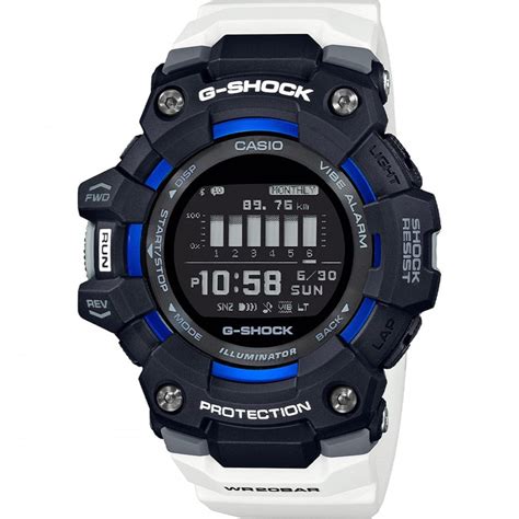 Casio G Shock G Squad Bluetooth® Step Tracker Watch White Gbd 100 1a7er Francis And Gaye Jewellers