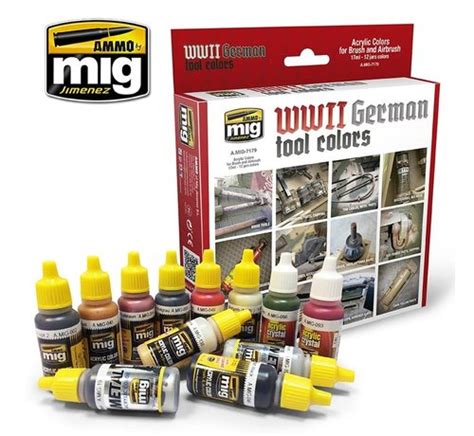 Amm7179 Ammo By Mig Paint Set Ww2 German Tool Colors M R S Hobby Shop