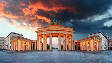 Photos Berlin Germany Town Square Column Brandenburg Gate 1920x1080