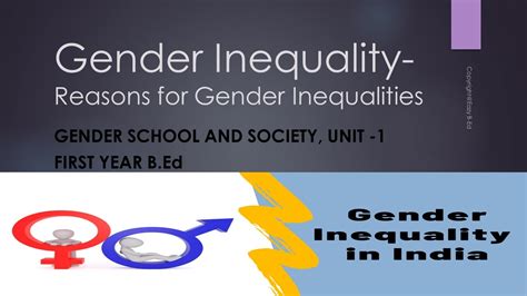 Gender Inequality Reasons For Gender Inequalities Youtube