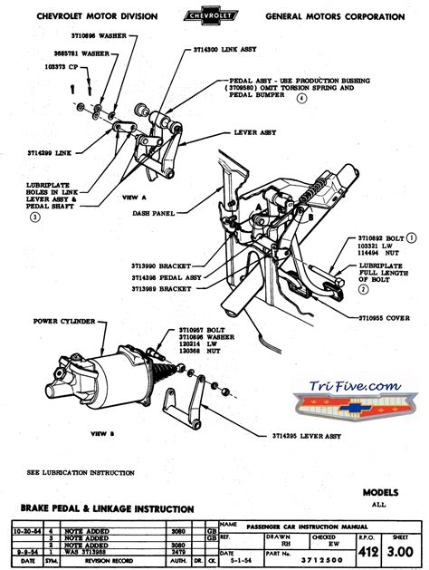 55 Chevy Clutch Pedal Assembly Diagram