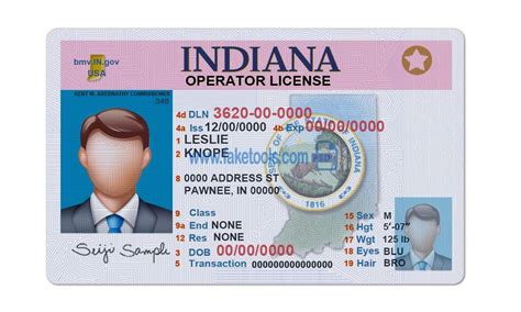 Indiana Driver License Psd Template High Quality Psd Template Id