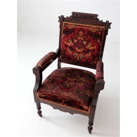 Home design ideas > chair > upholstered dining chairs with arms. Antique Upholstered Arm Chair | Chairish
