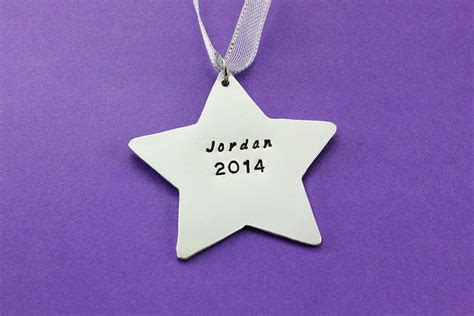Personalized Christmas Ornament Small Star Ornament Etsy
