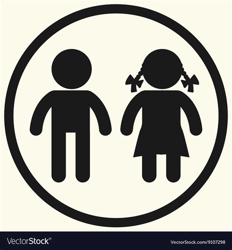 Boy And Girl Icons Royalty Free Vector Image Vectorstock