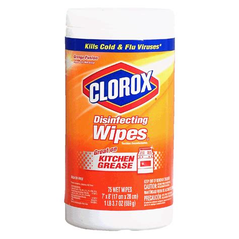 clorox disinfecting wet wipes bleach free orange fusion 7 x 8 75ct cleaners household