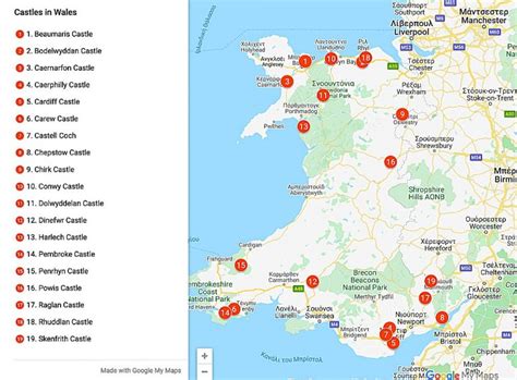 Castles In South Wales Map