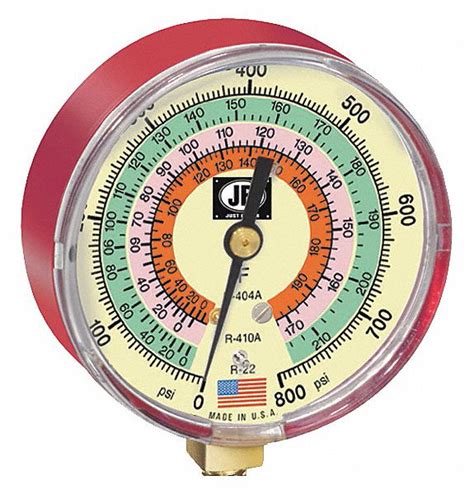 JB INDUSTRIES R R A R A In Dia Replacement High Side Pressure Gauge MRF M