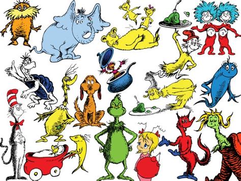 Dr seuss drawings dr seuss illustration dr seuss abc abc story red fish blue fish dr seuss baby shower weird creatures smile because frases. Dr. Seuss Week : Character Day - Dress up as your favorite ...