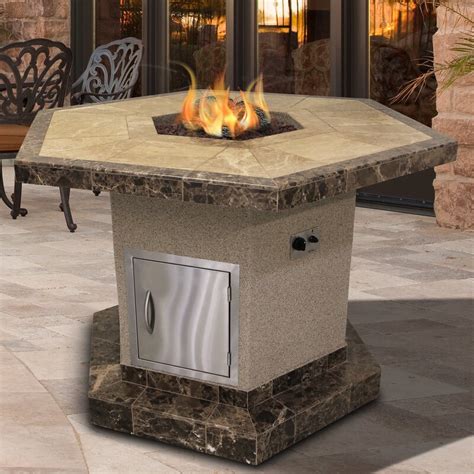 Fire Pit Table Sets Santorini 54in Round Counter Height Fire Pit By