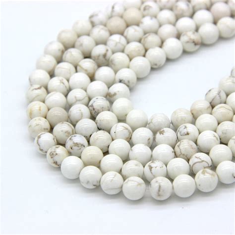 Natural Ivory White Howlite Magnesite Beads 6mm 8mm 10mm White Etsy