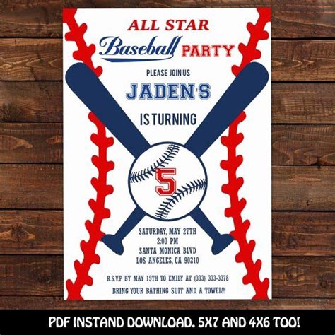 Free Printable Baseball Birthday Invitations Best Of Baseball