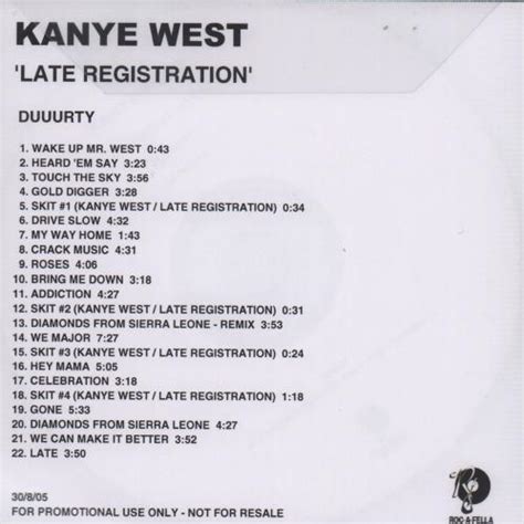 Wirksam Rückseite Ich Habe Bestätigt Kanye West Late Registration