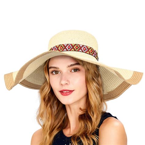 Buy Vbiger Summer Women Straw Sun Hat Foldable Wide