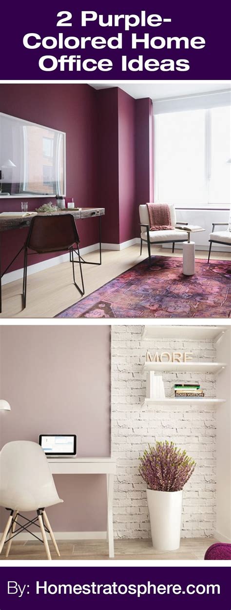 53 Really Great Home Office Ideas Photos Purple Home Offices
