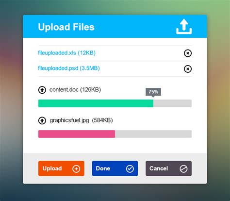 Upload File Interface Psd Metro Style Graphicsfuel