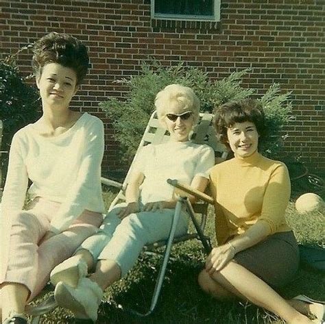 Sun Bathing With Granny Vintage 60s Snapshot Vintage