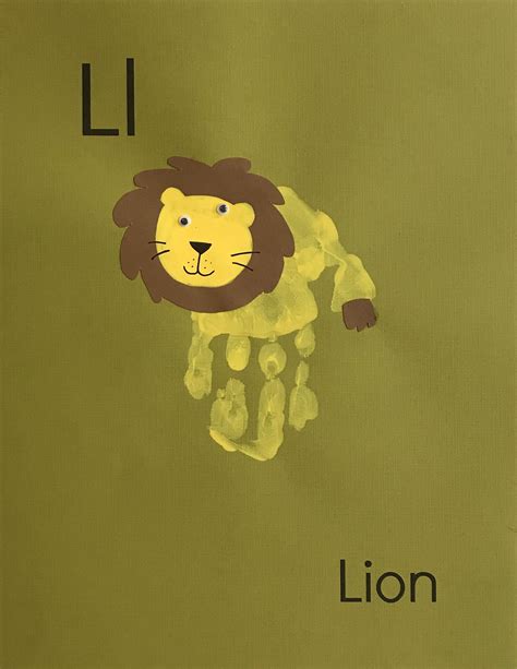 L Is For Lion Handprint A Joy Filled Journey
