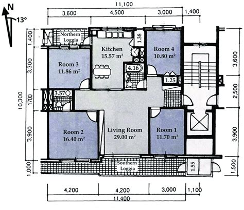 Meters floor area4 bedrooms3 toilet and bathmaids quarter5 min. Typical floor plan of an apartment unit and rooms net ...