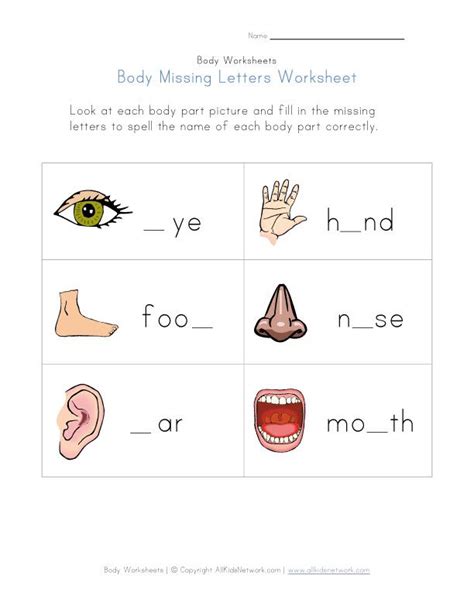 Body parts worksheets are great for children learning the names for parts of the body. Pin on Body Worksheets