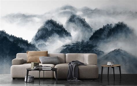 New Chinese Style Mountain Personalized Wallpaper Mural