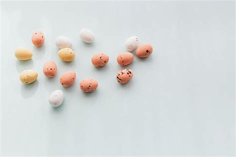 Easter Eggs On A Plain Background · Free Stock Photo