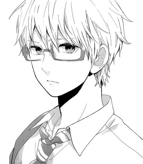 Cute Anime Boy With Glasses Drawing Sportfishingf