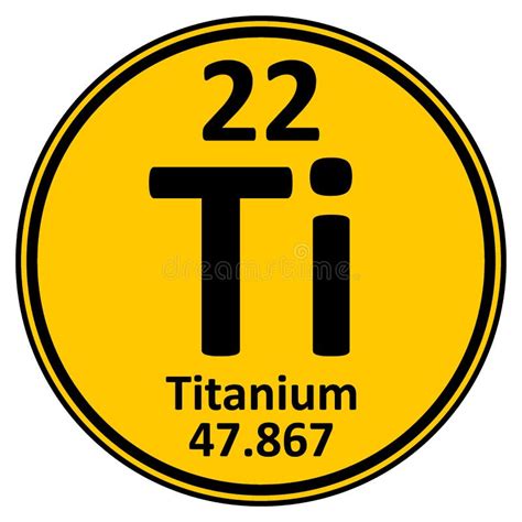 Periodic Table Element Titanium Icon Stock Illustration Illustration