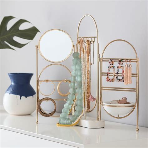 Marble And Gold Jewelry Holder Screen Pbteen Jewelry Table Display