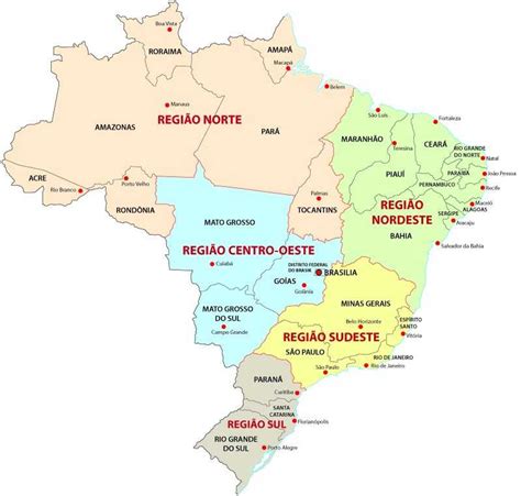 Estados Do Brasil Capitais Siglas Dados Gerais Mundo Educa O