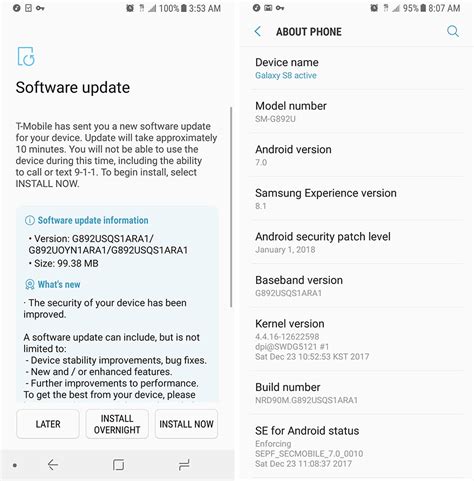 T Mobile Samsung Galaxy S8 Active And Lg G6 Receiving Security Updates