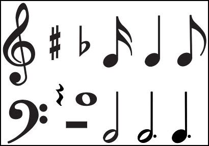 You can scroll down the fonts to find music symbols. Music Symbols - Cliparts.co