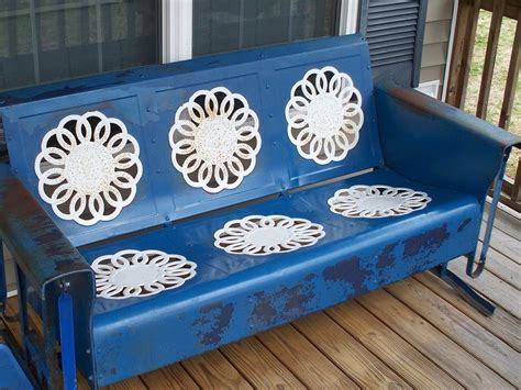 Old chairs dining table chairs living room chairs chair design furniture design furniture sketches interior design guide chairs for small spaces comfortable living rooms. Unrestored Metal 3Seat Vintage Porch Gliders - Vintage ...