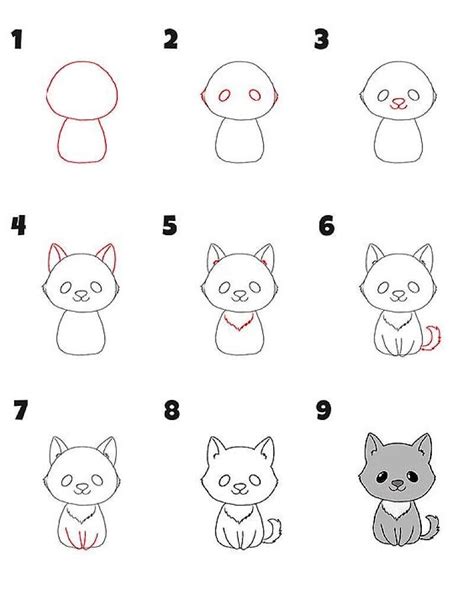 How To Draw A Simple Cat Step By Step Drawing Photos